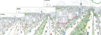 Boulevard périphérique de Paris, vue aérienne, circulation dense